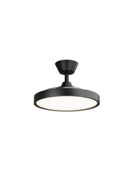 Ventilador de Techo con aspas Retráctiles BOMBAY ESTILO S con Luz LED Regulable, Negro Sulion