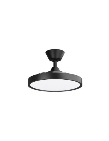 Ventilador de Techo con aspas Retráctiles BOMBAY ESTILO S con Luz LED Regulable, Negro Sulion