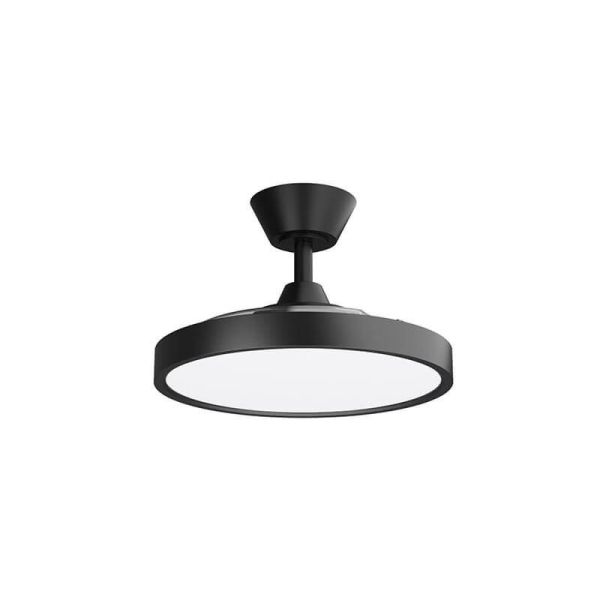 Ventilador de Techo con aspas Retráctiles BOMBAY ESTILO S con Luz LED Regulable, Negro Sulion