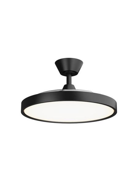 Ventilador de teto moderno BOMBAY STYLE M - Design com lâminas retráteis e luz LED preta Nature Wind