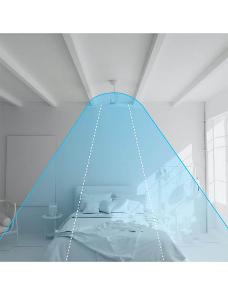 Ventilador de teto em nogueira com lâminas retráteis BOMBAY S STYLE com luz LED regulável, nogueira marrom e sulion preto