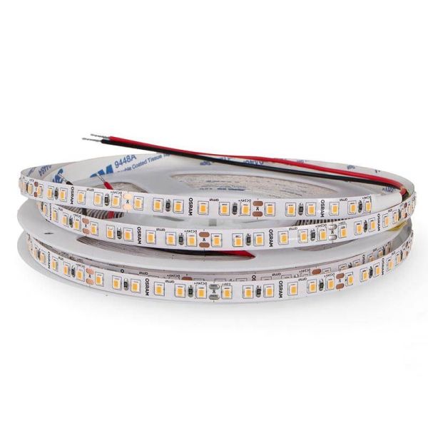 Faixa de LED 24V SMD2835 Osram 120 LED/m 10 metros de iluminação decorativa interna IP20 alto brilho 12W/m 1.100Lm/w