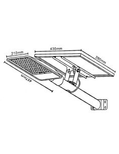 Poste Solar LED 300W para Iluminação Pública com Sensor Crepuscular e Controle Remoto IP65 2