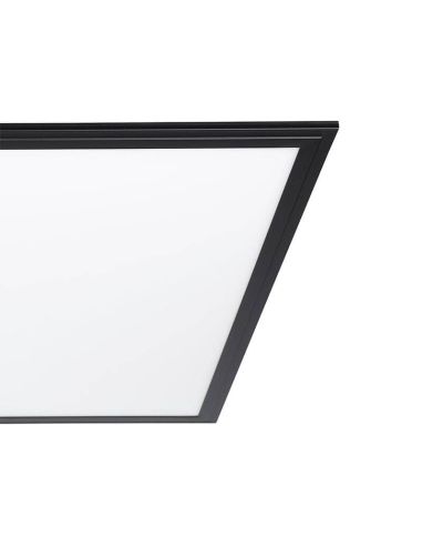 Détail Plafonnier LED carré noir 60x60 4000K 4,700Lm IP20 Salobrena 1 33W Installation en Surface 900819 Eglo