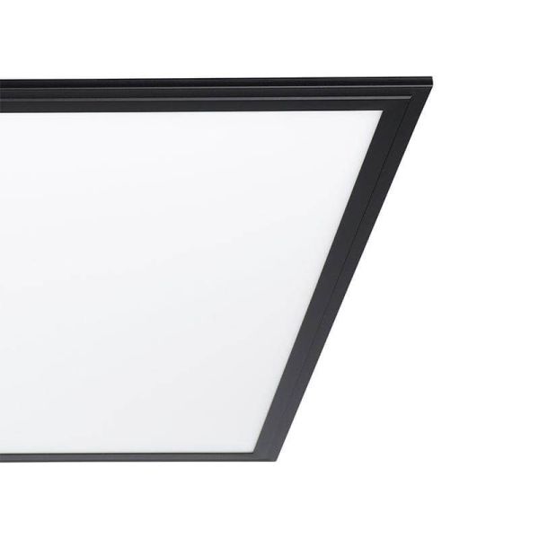 Detalhe Plafon LED quadrado preto 60x60 4000K 4.700Lm IP20 Salobrena 1 33W Instalação em superfície 900819 Eglo