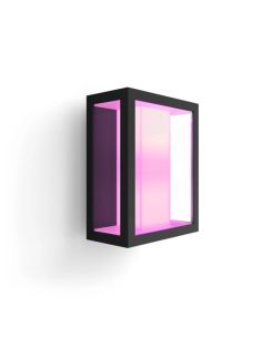 Aplique de pared LED exterior Negro Impress cuadrado 15W IP44 2000 - 6500 Hue White Color Ambiance, cambia de color