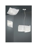 Lámpara de Techo Altura Ajustable Pantalla Vidrio SIGNA Bombillas excl. 3x E27 max. 40W IP20