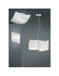 Lámpara de Techo Altura Ajustable Pantalla Vidrio SIGNA Bombillas excl. 3x E27 max. 40W IP20 2