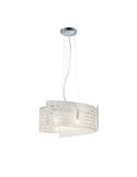 Lámpara de Techo Altura Ajustable Pantalla Vidrio SIGNA Bombillas excl. 3x E27 max. 40W IP20
