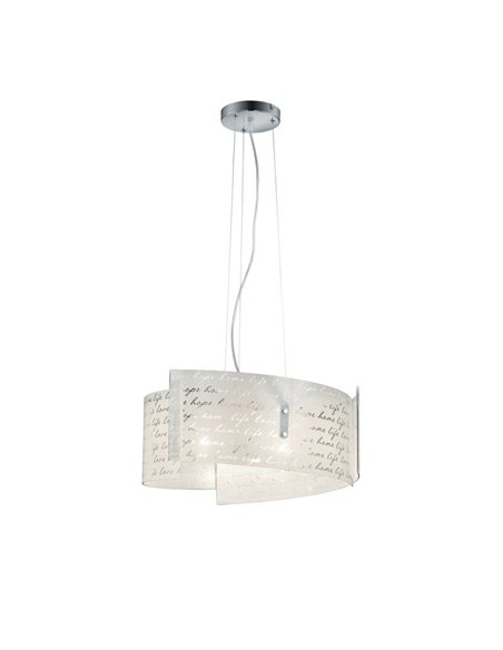 Lámpara de Techo Altura Ajustable Pantalla Vidrio SIGNA Bombillas excl. 3x E27 max. 40W IP20