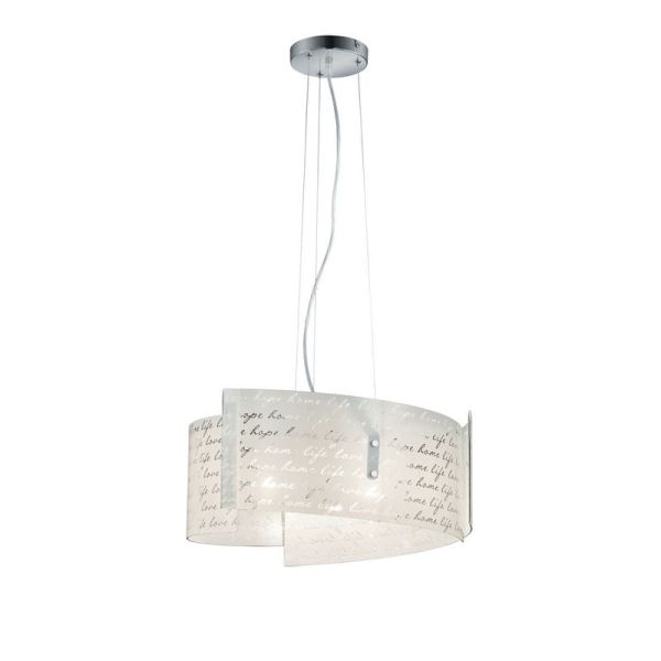 Plafonnier à hauteur réglable SIGNA avec abat-jour en verre Ampoules excl. 3x E27 maximum. 40W IP20