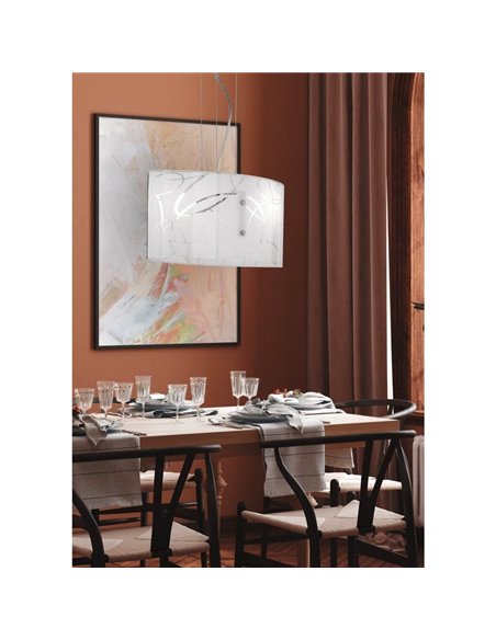 Lámpara Colgante Pantalla Vidrio SPIRELLI Bombilla excl. 2x E27 max. 40W IP20