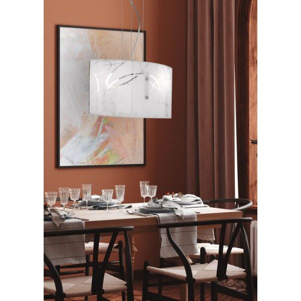 Lámpara Colgante Pantalla Vidrio SPIRELLI Bombilla excl. 2x E27 max. 40W IP20