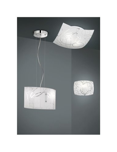 Lámpara Colgante Pantalla Vidrio SPIRELLI Bombilla excl. 2x E27 max. 40W IP20