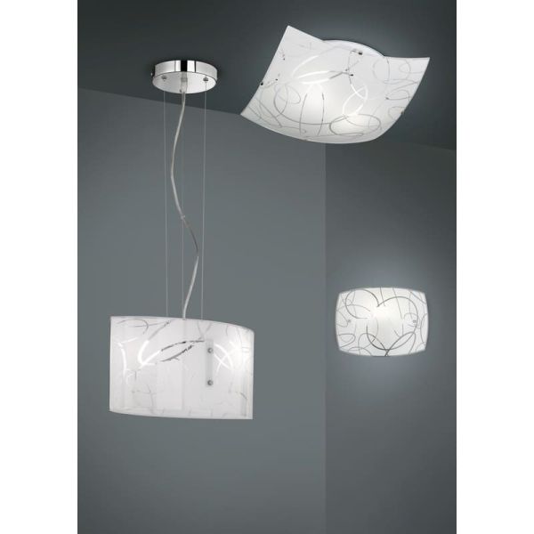 Lámpara Colgante Pantalla Vidrio SPIRELLI Bombilla excl. 2x E27 max. 40W IP20