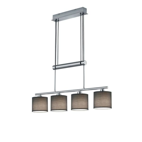 Lámpara Colgante 4 Pantallas de Tela GARDA Bombilla excl. 4x E14 max. 28W IP20