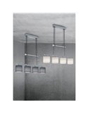 Lámpara Colgante 4 Pantallas de Tela GARDA Bombilla excl. 4x E14 max. 28W IP20