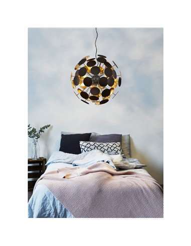 DISCALGO Plafonnier Moderne rond 6x E14 (exclu) max. 40W, IP20 noir