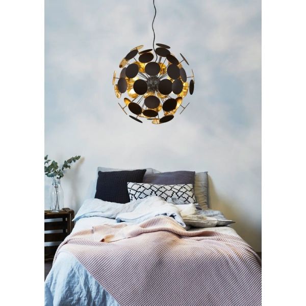 DISCALGO Plafonnier Moderne rond 6x E14 (exclu) max. 40W, IP20 noir