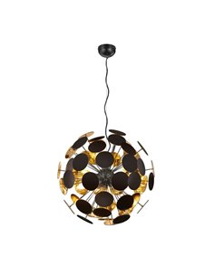 DISCALGO Plafonnier Moderne rond 6x E14 (exclu) max. 40W, IP20 noir