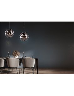 Candeeiro de teto moderno DISCALGO em vidro e aço cromado 6x E14 (excluído) máx. 40W, IP20 2