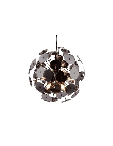 DISCALGO Plafonnier Moderne en verre et acier chromé 6x E14 (exclus) max. 40W, IP20