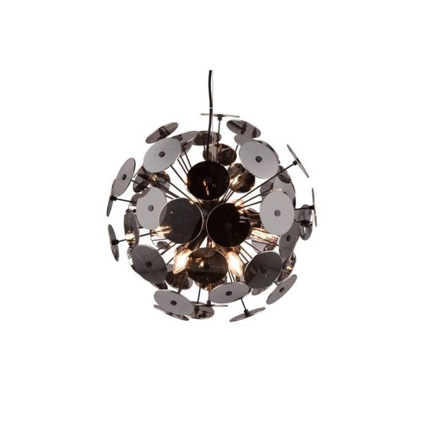 Candeeiro de teto moderno DISCALGO em vidro e aço cromado 6x E14 (excluído) máx. 40W, IP20