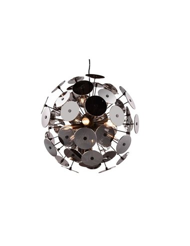 DISCALGO Plafonnier Moderne en verre et acier chromé 6x E14 (exclus) max. 40W, IP20