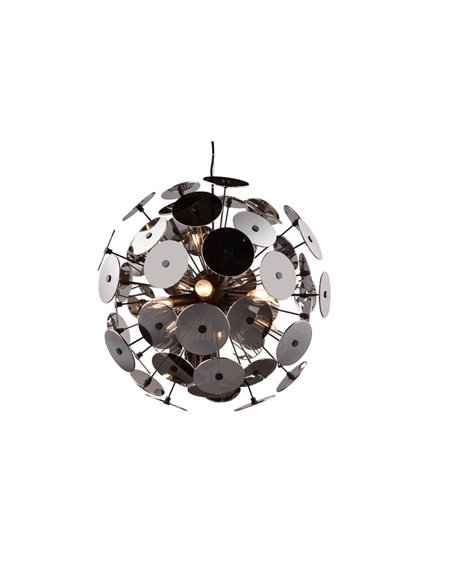 Candeeiro de teto moderno DISCALGO em vidro e aço cromado 6x E14 (excluído) máx. 40W, IP20