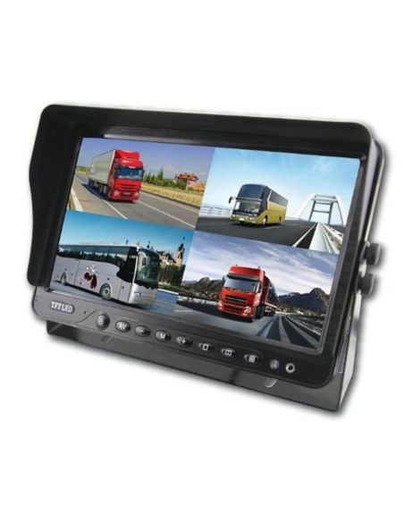 Kit de Cámara con Monitor de 7" Reconocimiento de Vehículos y Personas 2 Cámaras AHD con Visión Nocturna y DVR Integrado