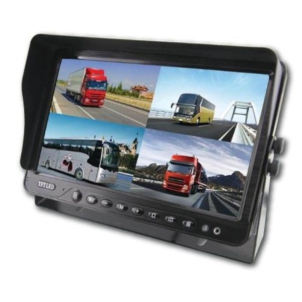 Kit de caméras avec moniteur 7" Reconnaissance de véhicules et de personnes 2 caméras AHD avec vision nocturne et DVR intégré