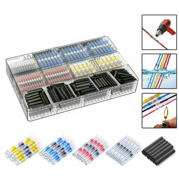 Conectores Termorretráctiles para Soldadura | Paquetes de 300 Piezas | Impermeables y Resistentes