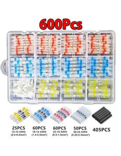 Conectores Termorretráctiles para Soldadura | Paquete de 600 Piezas | Protección y Confiabilidad