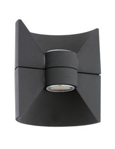 Aplique de Pared LED REDONDO Muy Decorativo Bombilla 2 GU10 incl. 2x2,5W IP44