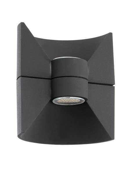 Aplique de Pared LED REDONDO Muy Decorativo Bombilla 2 GU10 incl. 2x2,5W IP44