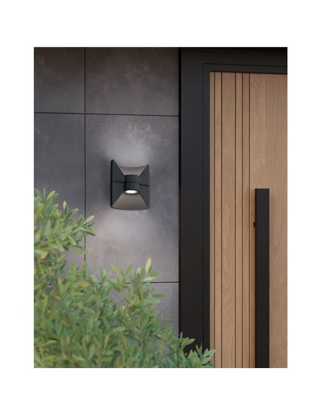 Applique murale LED RONDE très décorative, 2 GU10 incl. 2x2,5W IP44