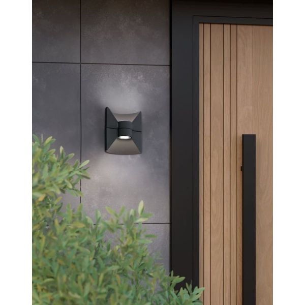 Applique murale LED RONDE très décorative, 2 GU10 incl. 2x2,5W IP44