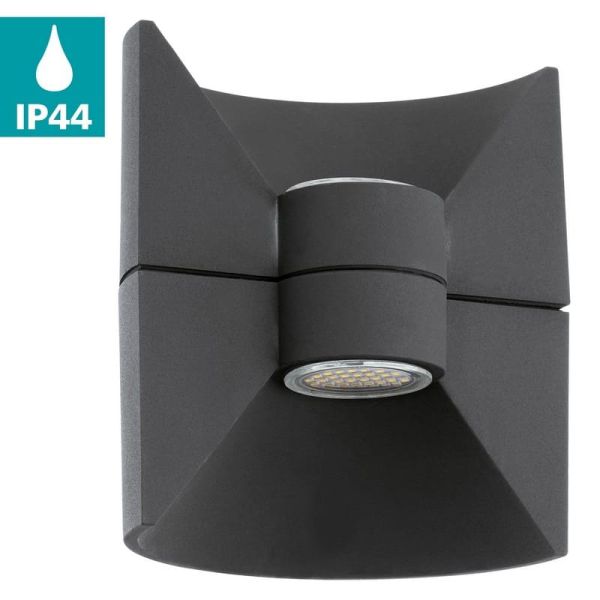 Aplique de Pared LED REDONDO Muy Decorativo Bombilla 2 GU10 incl. 2x2,5W IP44
