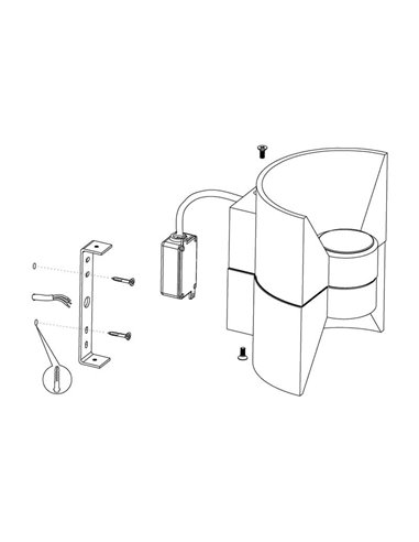Lâmpada de parede LED REDONDA muito decorativa 2 GU10 incl. 2x2,5W IP44