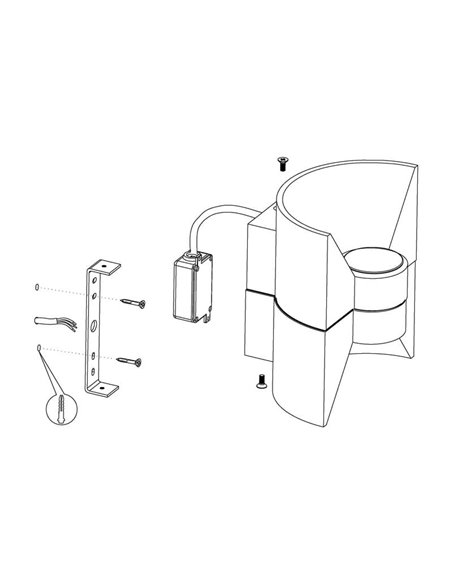 Lâmpada de parede LED REDONDA muito decorativa 2 GU10 incl. 2x2,5W IP44