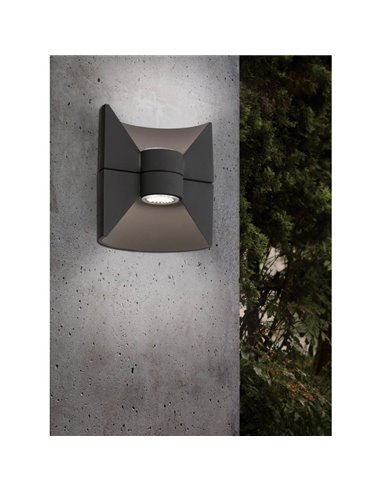 Aplique de Pared LED REDONDO Muy Decorativo Bombilla 2 GU10 incl. 2x2,5W IP44