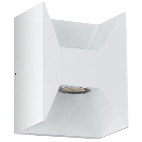 Aplique de Pared LED Cuadrado Luz Arriba y Abajo MORINO blanco, 2x2,5W 3000K IP44