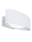 Aplique de pared exterior LED CHINOA de acero blanco 3000K 1300Lm
