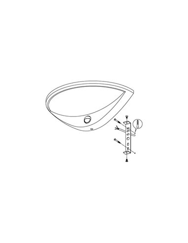 Lámpara de pared exterior LED BELCREDA semicircular antracita con sensor de movimiento