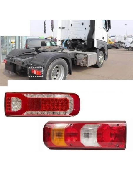 Feu arrière LED pour Mercedes Actros MP4 gauche et droite | Connecteur latéral | OEM 0035443203 et 0035443403