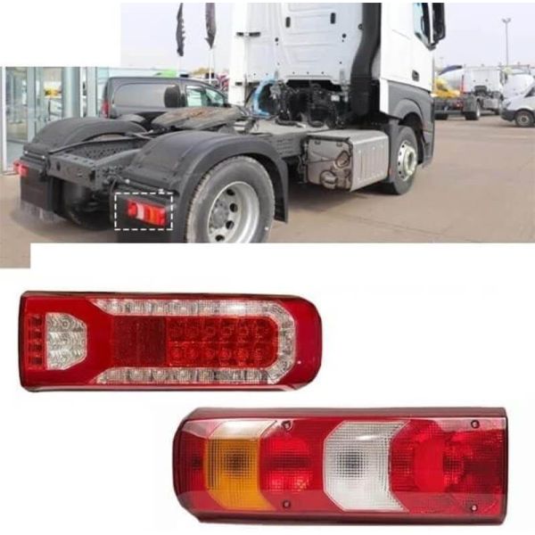 Lanterna traseira LED para Mercedes Actros MP4 esquerda e direita | Conector lateral | OEM 0035443203 e 0035443403