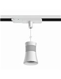 Lámpara colgante de carril LED PAGODA 12.5W 3000K Pista Trifásica Blanco 3000K 950 Lm/ 4000K 1050 Lm