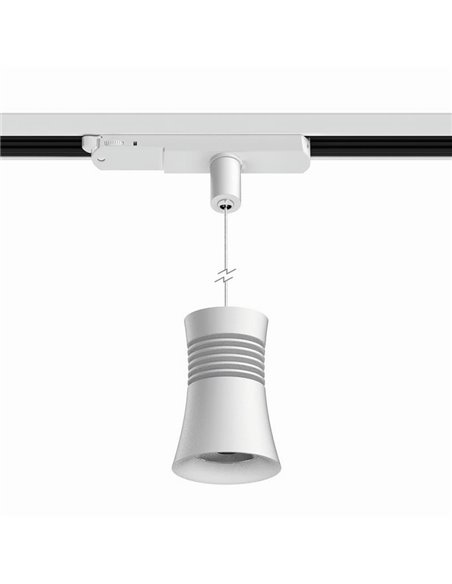 Lámpara colgante de carril LED PAGODA 12.5W 3000K Pista Trifásica Blanco 3000K 950 Lm/ 4000K 1050 Lm