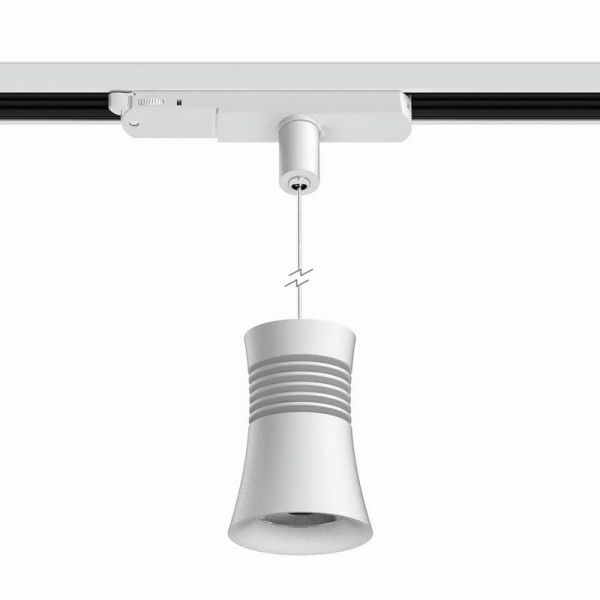 Lámpara colgante de carril LED PAGODA 12.5W 3000K Pista Trifásica Blanco 3000K 950 Lm/ 4000K 1050 Lm