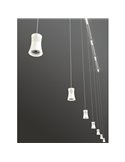 Lámpara colgante de carril LED PAGODA 12.5W 3000K Pista Trifásica Blanco 3000K 950 Lm/ 4000K 1050 Lm